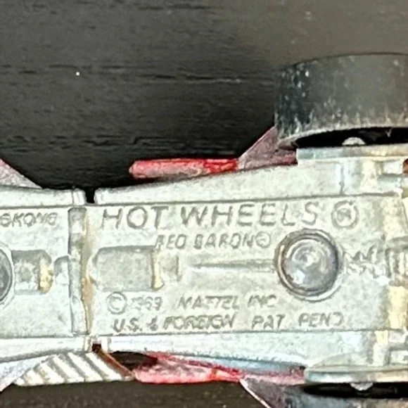 Vintage Hot Wheels Red Baron 1969 Mattel Diecast Car Redline Silver - Picture 5 of 6
